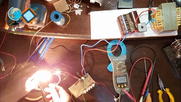 Teste de carga com lâmpada halógena de 55W - fvml.com.br