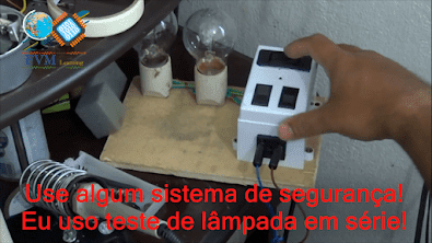 Teste da Lâmpada em Série - Ligando a fonte ATX com Segurança - fvml