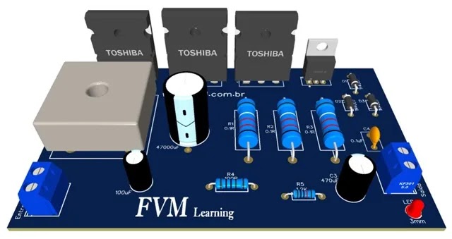 PCI da Fonte Estabilizada 13.8V Alta Corrente 30 Amperes - fvml