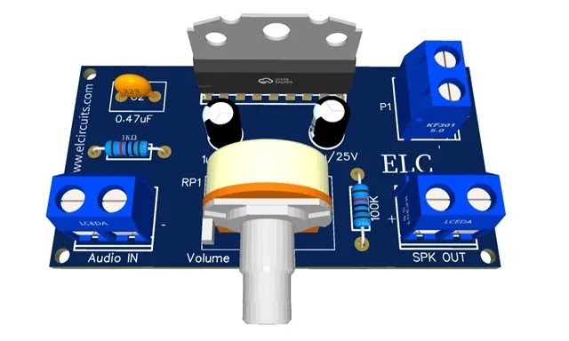 Amplificador de Som BTL de 5W com Controle de Volume CC com TDA7056 Amplificador de Som BTL de 5W com Controle de Volume CC com TDA7056 - fvml.com.br