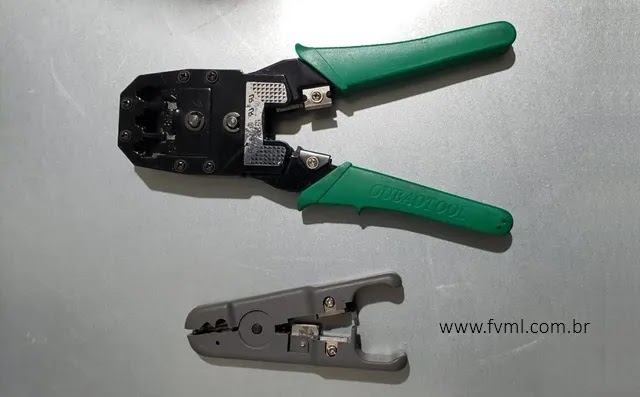 Alicate de Crimpar e alicate de corte para cabo de rede - fvml