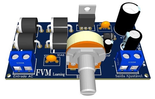 PCI - Fonte Ajustável 1.2V - 32V, 5 Amperes, com Proteção contra Curto-Circuito com CI LM138 - fvml PCI - Fonte Ajustável 1.2V - 32V, 5 Amperes, com Proteção contra Curto-Circuito com CI LM138 - fvml