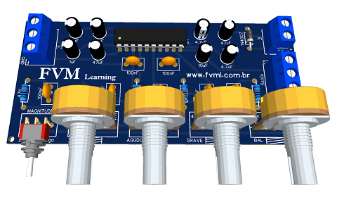 PCI - Equalizador Hi-Fi com controle de grave, agudo, balanço e volume com CI LM1036 - fvml PCI - Equalizador Hi-Fi com controle de grave, agudo, balanço e volume com CI LM1036 - fvml