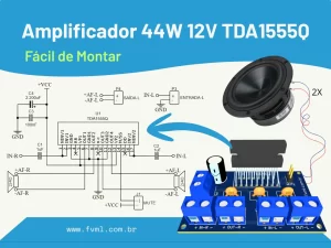 Amplficador-44W-12V-TDA1555Q-