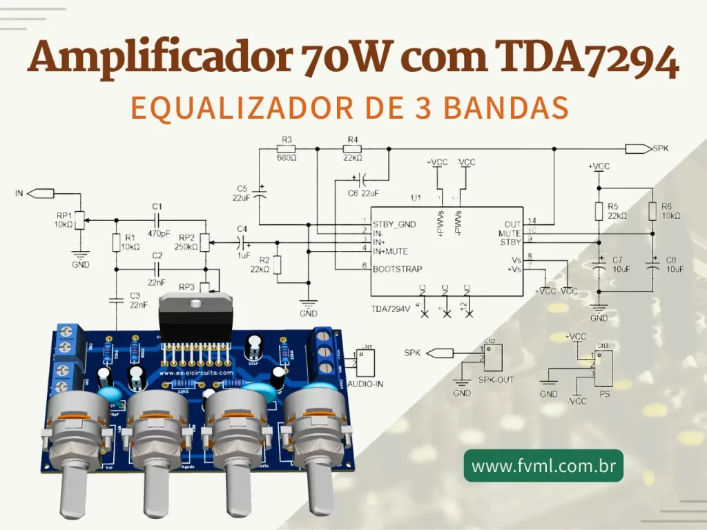 amplificador-70w-tda7294-equalizador